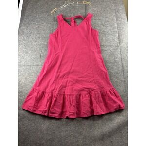 Terzo Millennio Women's L Knee Length Ruffle Linen/Cotton Lagenlook Boho Coastal